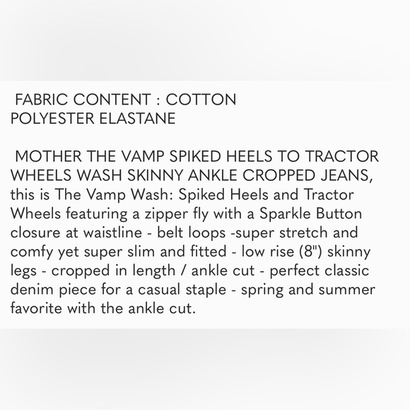 Mother “The Vamp” Jeans in Black - Picture 5 of 5